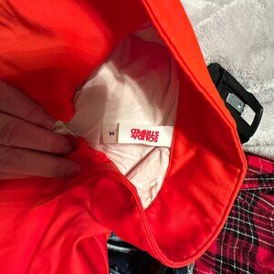 Solid & Striped Brand one piece short sleeve bathing suit with zipper